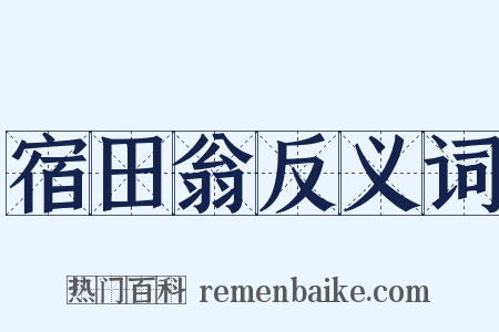 宿田翁反义词是什么意思的图片